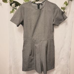 Jumpsuits Plaid Black and Grey - L